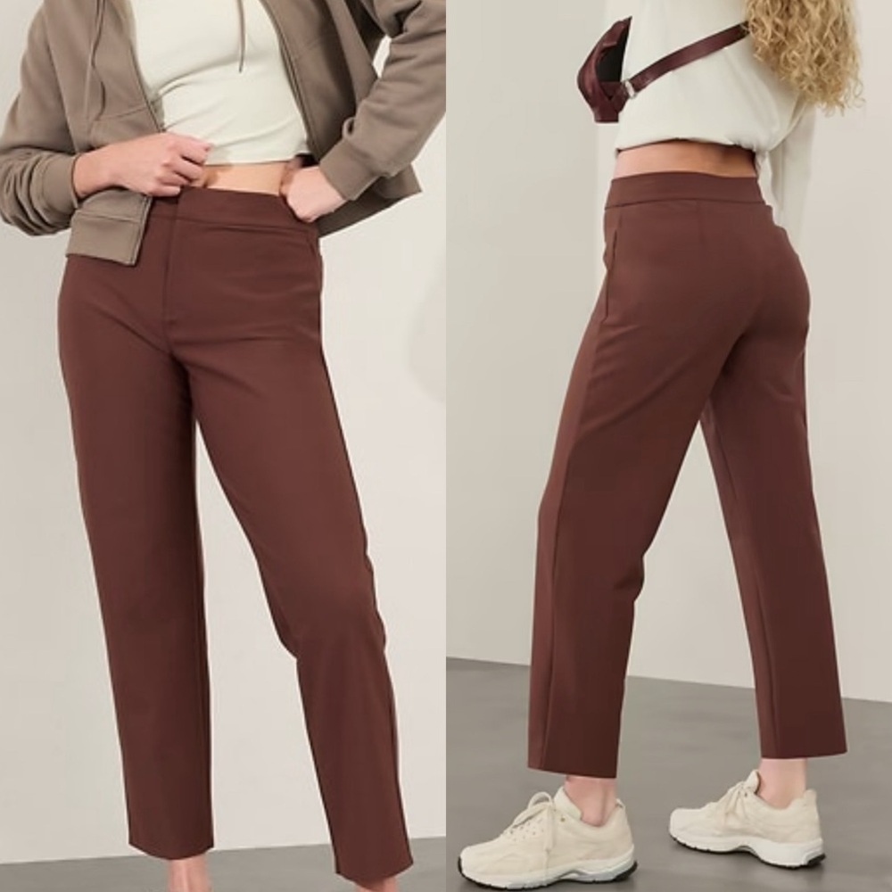 Athleta Stellar Trouser Cherrywood Color Size 6